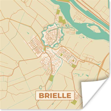 Informatieve kaart van Brielle met loodgietersdienstencircuits