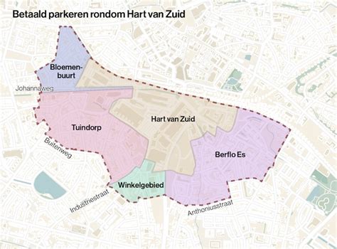 Kaart: Hart van Zuid en schilgebied betaald parkeren