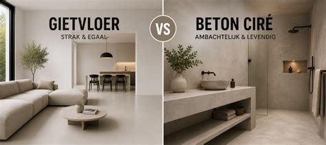 Infographic: Verschillen tussen gietvloer en beton cire