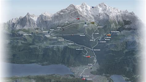 Informatie- en uitzichtkaart van Jungfraujoch en omgeving