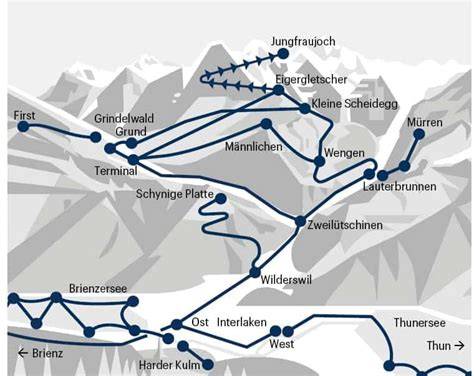 Illustratie Eiger Express route