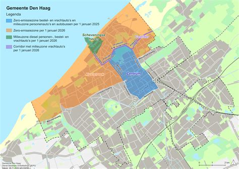 Kaartenslaapverwekkende zones Den Haag: contouren 55 dB Lden