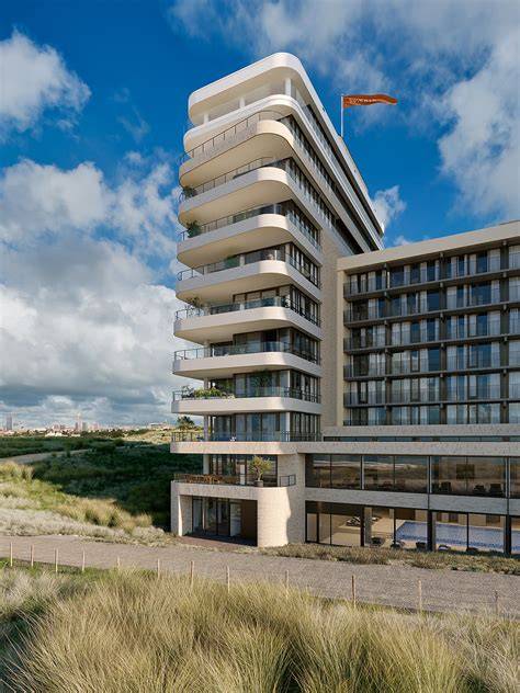 3D-visualisatie van de bolvormige gevel en uitgerekte omloop