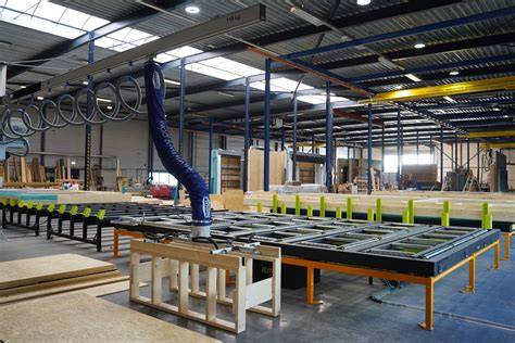 Infografiek: Bouwproces prefab houtbouw in fabriek