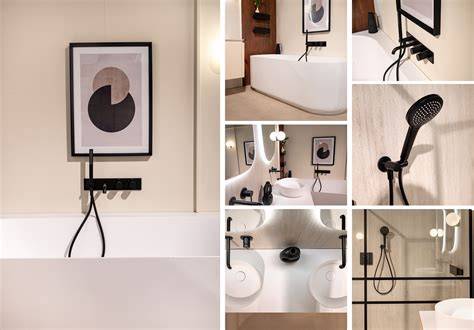 Foto collage: Haceka kranen, douchetray's en accessoires