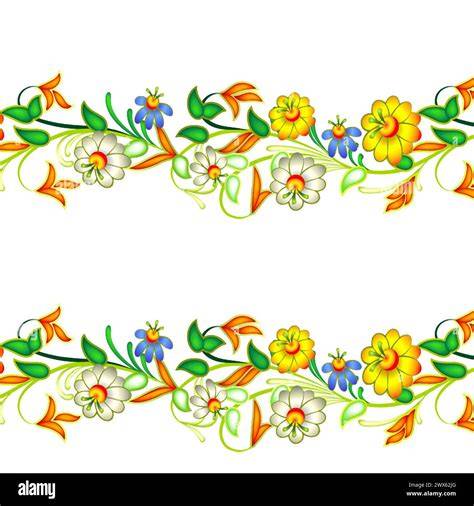 border_with_colorful_plants_and_blades