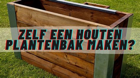 Stapsgewijze illustratie voor het zelf maken van een houten bloembak