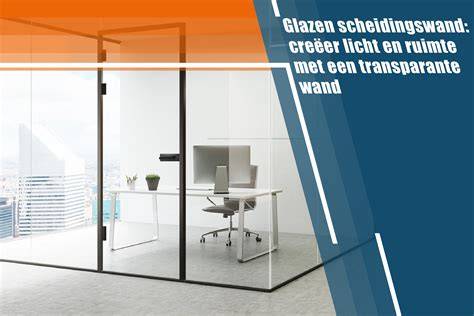 Glazen wand optioneel met scheidingswand