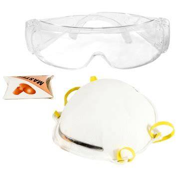 Veiligheidsset: masker, bril en stofafzuiging