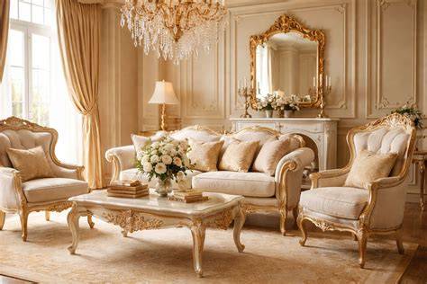 Franse meubelstijl: voorbeeld van Parijse interieur