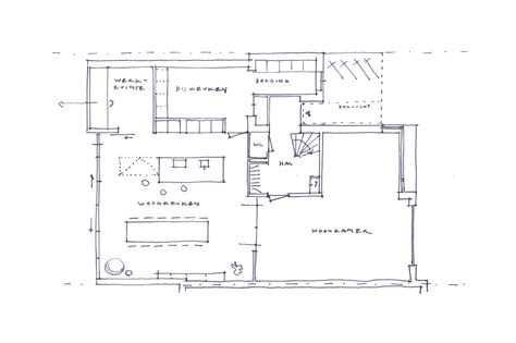 Plattegrond of schets van het nieuwe Aldi-filiaal in Smilde, met aanduiding van de omringende woningen.