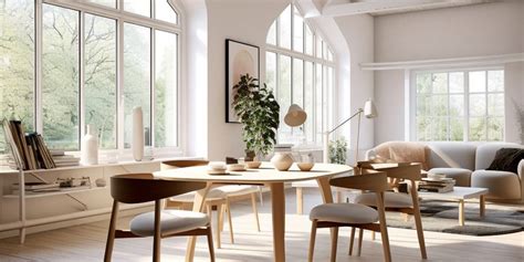 Infographic: drie lagen van textiel, verlichting en vormen in Scandinavisch interieur