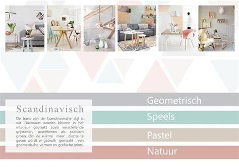 Diagram: kleurcombinaties in Scandinavisch interieur (wit, crèmekleur, grijstinten, pasteltinten)