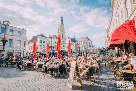Infographics: kaart van Breda met de Grote Markt en belangrijke gebouwen