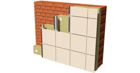 Illustratie van een geventileerde gevel met ROCKWOOL isolatie en Rockpanel bekleding.