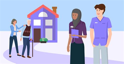 Illustratie van een huisbezoek door een adviseur voor traprenovatie