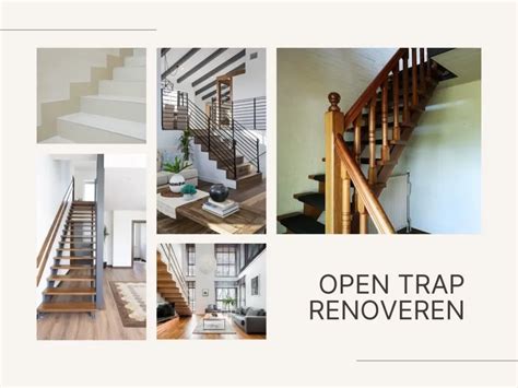 Infographic met stappen voor het renoveren van een open trap