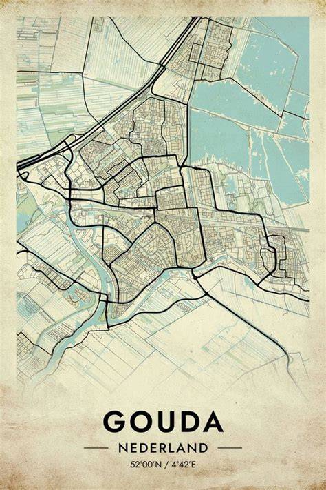 Infographic: kaart van Gouda met Oostpoort locatie