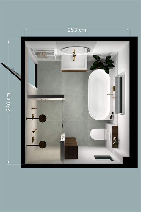 Illustratie van een badkamer met een douchecabine in de hoek.