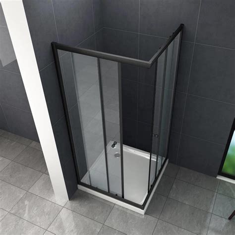 Schema van de montage van een douchecabine op de vloer.