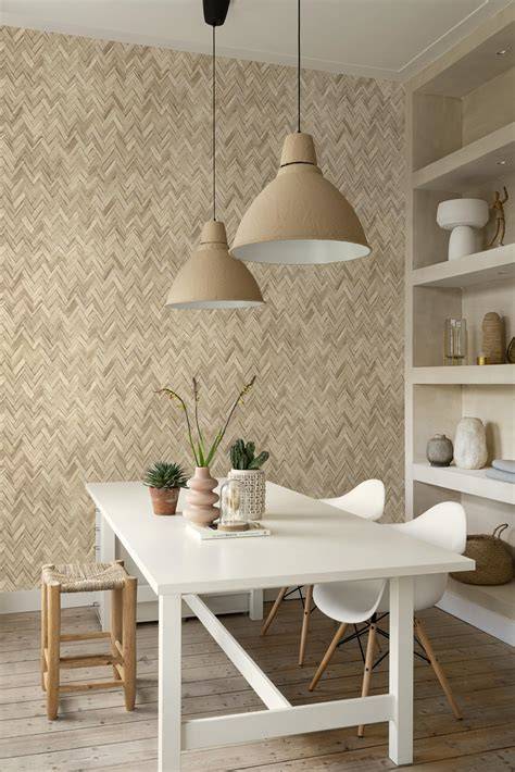 Foto: Woodstone collectie met visgraatpatroon