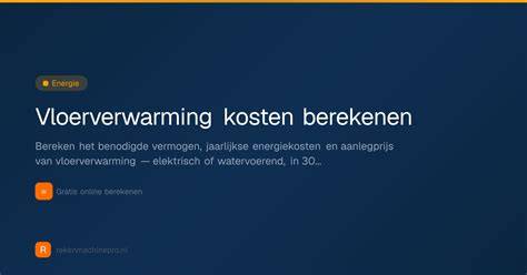 Infographic: Vergelijking kosten gas vs elektriciteit vloerverwarming