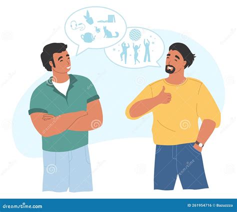 Illustratie van twee personen die met elkaar praten, symboliserend steun en begrip.