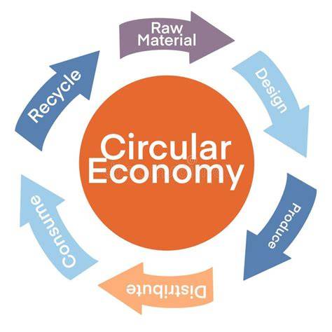 Illustratie van demontabele bouwonderdelen en circulaire materiaalstroom