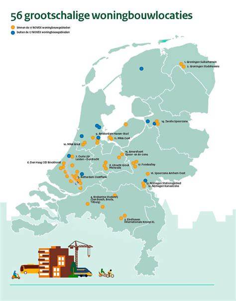 Kaart met locaties van vochtproblematiek in woningen