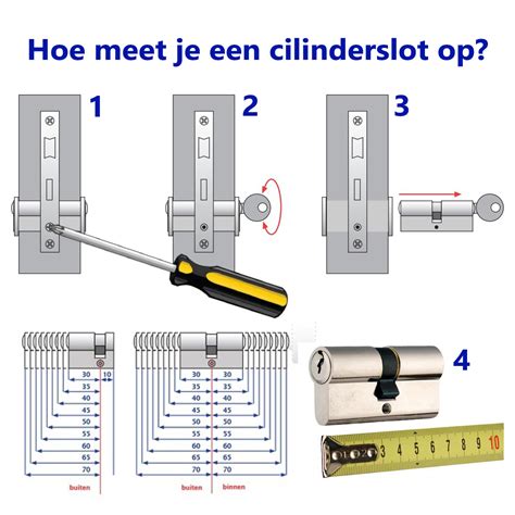 Diagram: stappenplan cilinder vervangen en afstellen