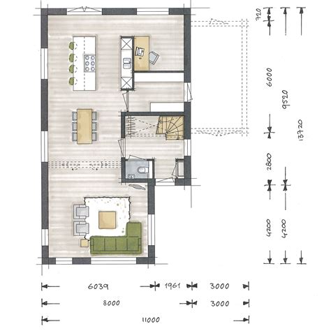 Inferentie: indeling plattegrond en wonen in ruime villa