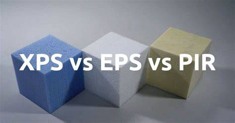 Infographic: materialenafbeelding PIR, PUR, EPS, XPS, en mineralen wol