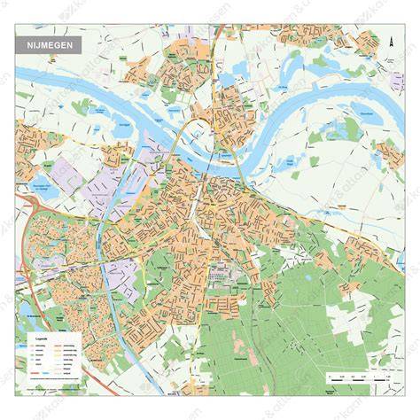 Kaart van Nijmegen met focus op Korenbloemstraat en directe omgeving