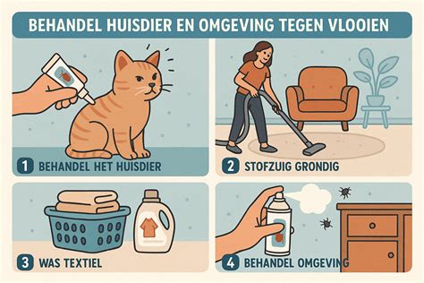 Flowchart: gericht plan tegen alle levensstadia van vlooien