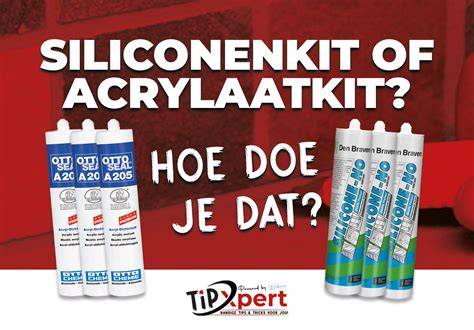 Infographic: vergelijking siliconenkit vs. acrylaatkit vs. MS-polymeer