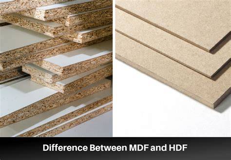 Diagram: MDF vs. HDF vs. Spaanplaat