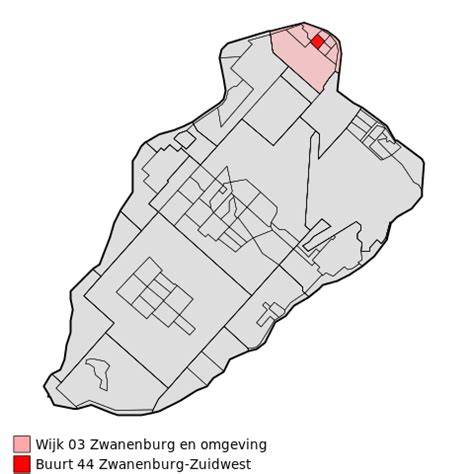 Zonekaart van Zwanenburg en omgeving