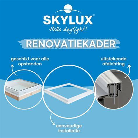 Schema van het renovatiekader van Skylux en de installatievoordelen