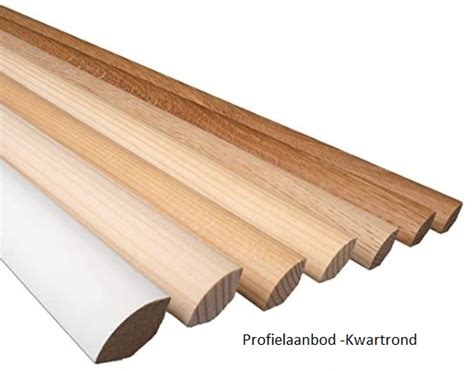 Illustratie van de verschillende soorten stokken, waaronder ronde en halfronde profielen.