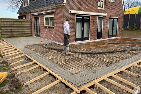 Infographic overzicht van stappen voor betonvloer storten