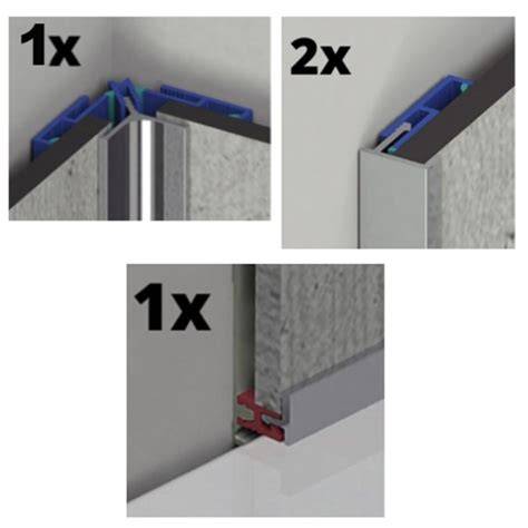 Diagram: montage-onderdelen en verbindingsprofielen