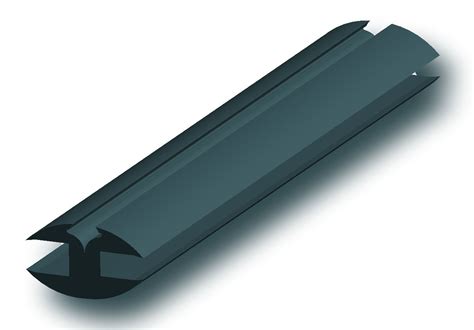 Illustratie die de installatie van het PerfectFit systeem met clips tussen glas en rubber toont.