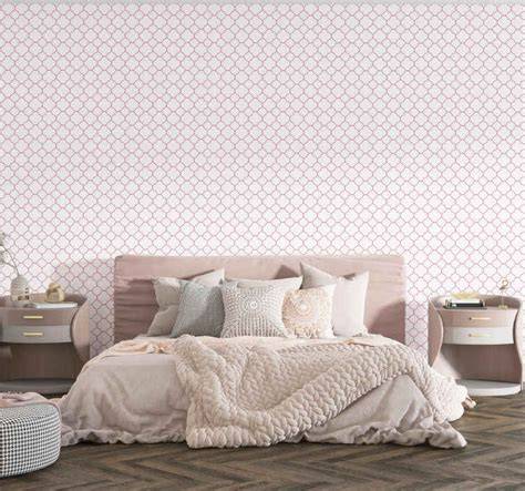 Roze geometrisch behang infographic