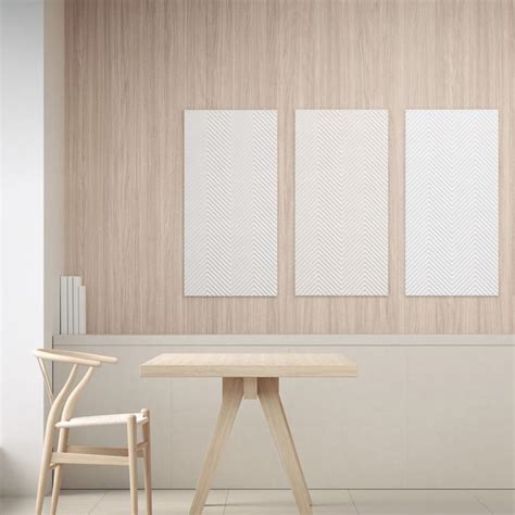 Visualisatie van de Japanse esthetiek van de BAUX Bio Pulp Panelen, met voorbeelden van de drie patronen.