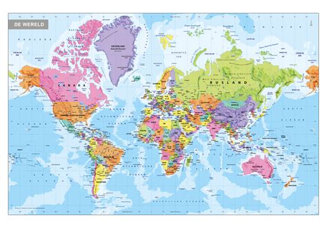 Wereldkaart en stedelijke panorama