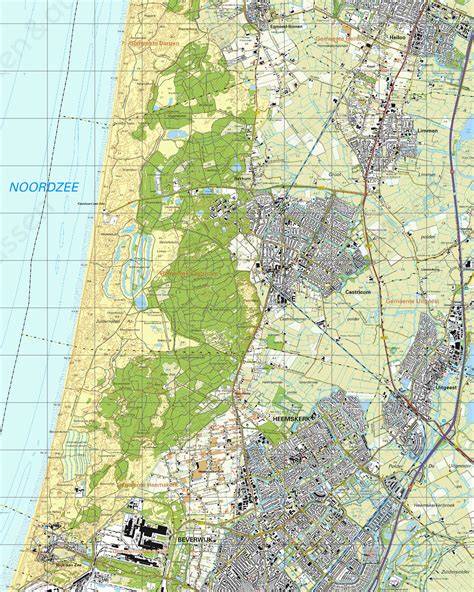 kaart Castricum met spreiding van wijken en bouwjaren