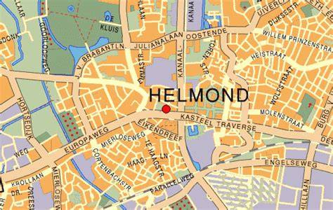 Map: Werkgebied Dakdekker Helmond en omgeving