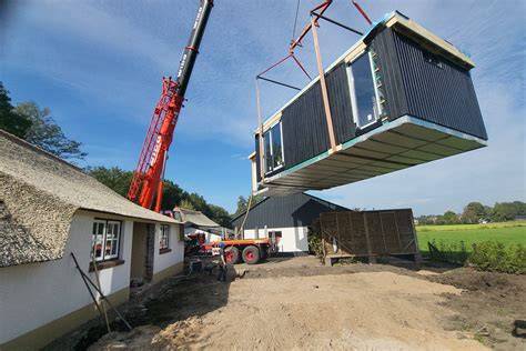 Diagram: Plannings- en fabricageproces van een prefab aanbouw