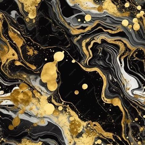 Barok patroon met zwart en goud op een warme achtergrond