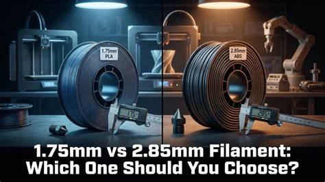 Infographic: filamentdiameters 1.75 mm vs 2.85 mm